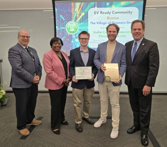 Group receiving award