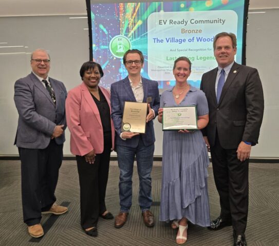 Group receiving award