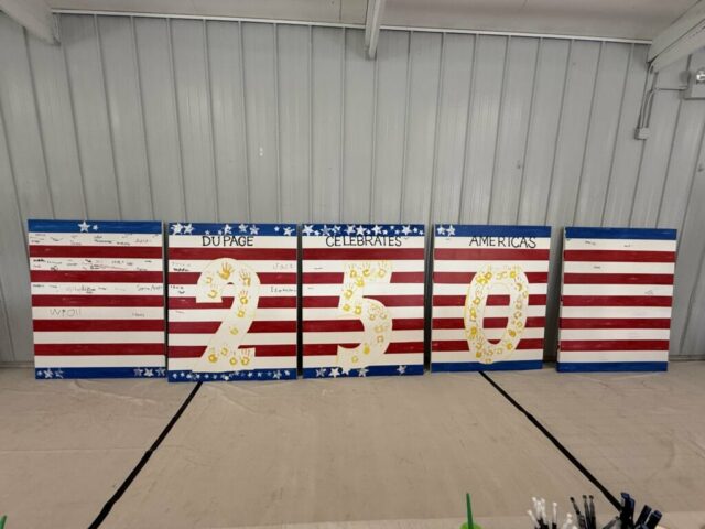 The full mural which will be filled in by the end of the fair!