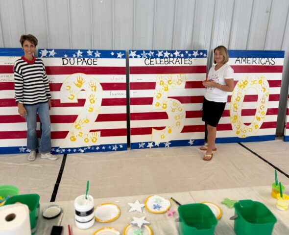 DuPage County Board Chair Deb Conroy and Karyn