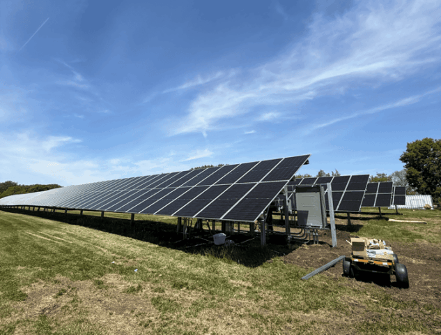 Almost completed solar panels